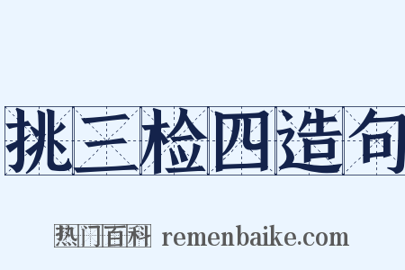 挑三检四造句是什么意思的图片